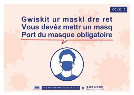 covid 19 masque trilingue